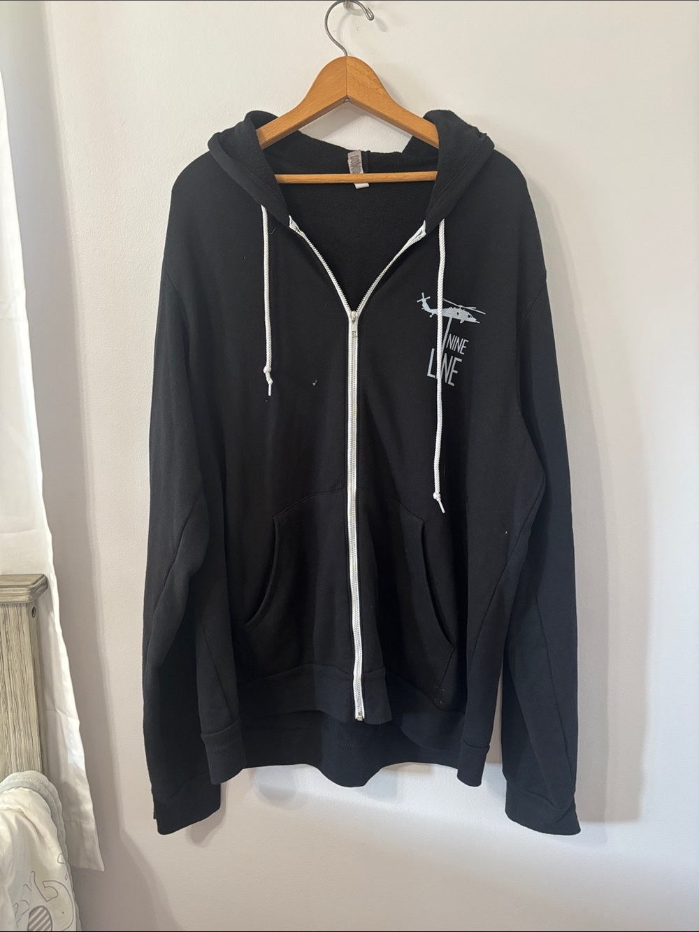 Nine Line Apparel Black Full-Zip Hoodie